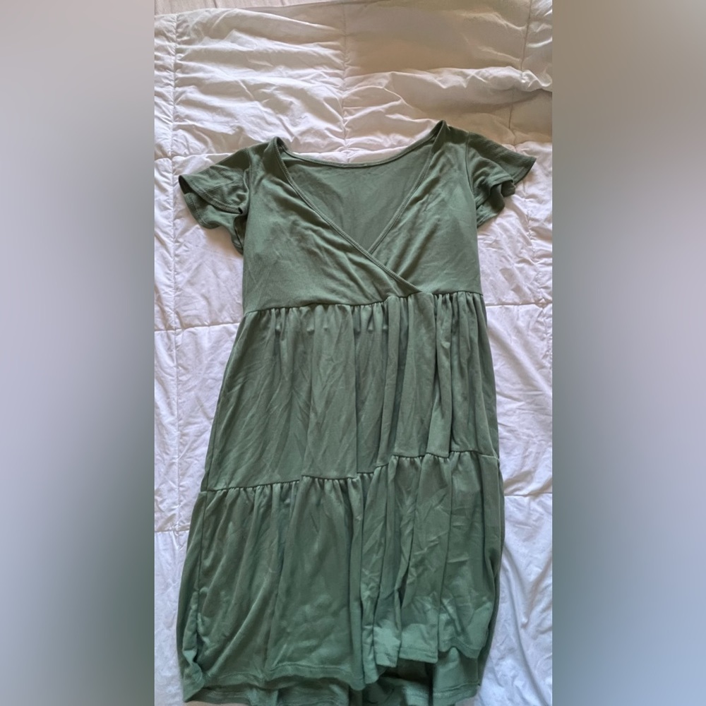 Brand new green cross over dress - Picture 1 of 2